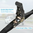 thumbnail image 4 of Correas de sujeción para transom de remolque de bote 1"x5', correas ajustables de ratchet de 1763lbs con gancho en S, Negro, 4 of 7