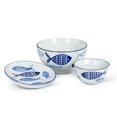 thumbnail image 3 of Unbranded Bol à Riz en Porcelaine Motif Poisson Peint Bleu, 3 of 3