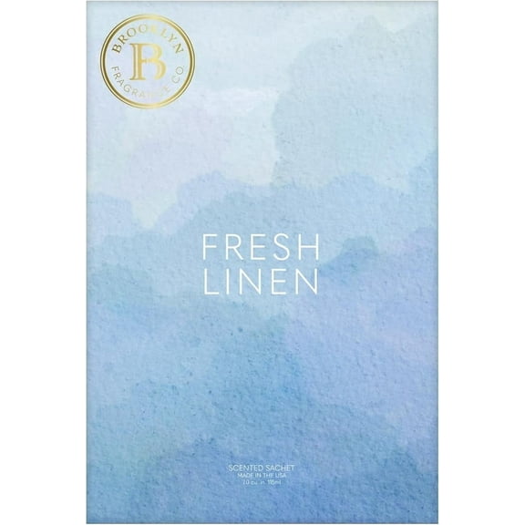 Brooklyn Fragrance Co. Water Color Sachet Bags – Fresh Linen Scented Pouches – Perfect Aroma for Drawers, Closets, Cars and Bathrooms – Long-Lasting Fresh Scent Sachets (6- Pack)