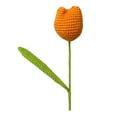 thumbnail image 3 of Tongina Crochet Flower Finished Handmade Flower Flower Decoration Artificial Flower for Table Centerpieces Valentine Desk Decorations Orange, 3 of 8