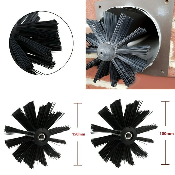 ACDANC 4inch Chimney Brush Dryer Duct Brush Dryer Vent Cleaner Dryer Cleaning Brush Chimney Cleaning Brush Dryer Vent Part Cleaning Kits Fireplace Brush Head Plastic Range Hood Air Duct