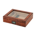 thumbnail image 1 of Humidor De Cigarrillos De Madera, Caja De Almacenamiento De Cedro De Viaje Transparente Para Regalos De Hombres, 1 of 9