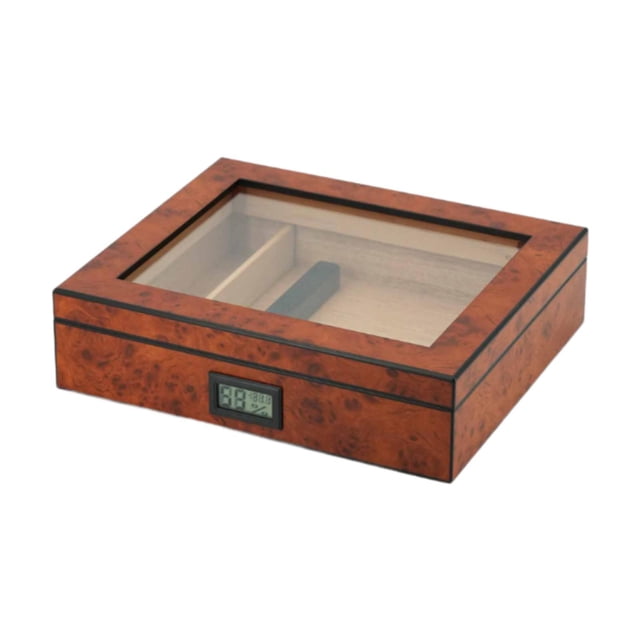 Humidor De Cigarrillos De Madera, Caja De Almacenamiento De Cedro De Viaje Transparente Para Regalos De Hombres