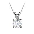 thumbnail image 1 of Chaîne Libre avec Pendentif Diamant Naturel en Or Blanc 14 Carats, 1 of 8