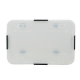 Advantus Large Stackable Rolling Storage Box with Wheels, Clear, Letter ...