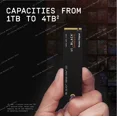 thumbnail image 5 of Unidad de estado sólido interna NVMe SSD de 4 TB para juegos SN770 SN850X Gen4 PCIe M.2 2280 3D NAND para PC PS5 SSD original occidental, 5 of 5