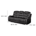thumbnail image 5 of Motion Sofa with Leatherette Upholstery and Diamond Tufts, Dark Gray, 5 of 5