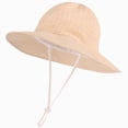 thumbnail image 2 of CAUYDY Toddler Baby Sun Hat 2T 3T 4T Little Kids Summer UPF 50+ for 3M 6M 9M 12M 18M Infant Boys Newborn Girls Adjustable Beach Hats with Bucket Wide Brim (Sizes 50,Beige), 2 of 4