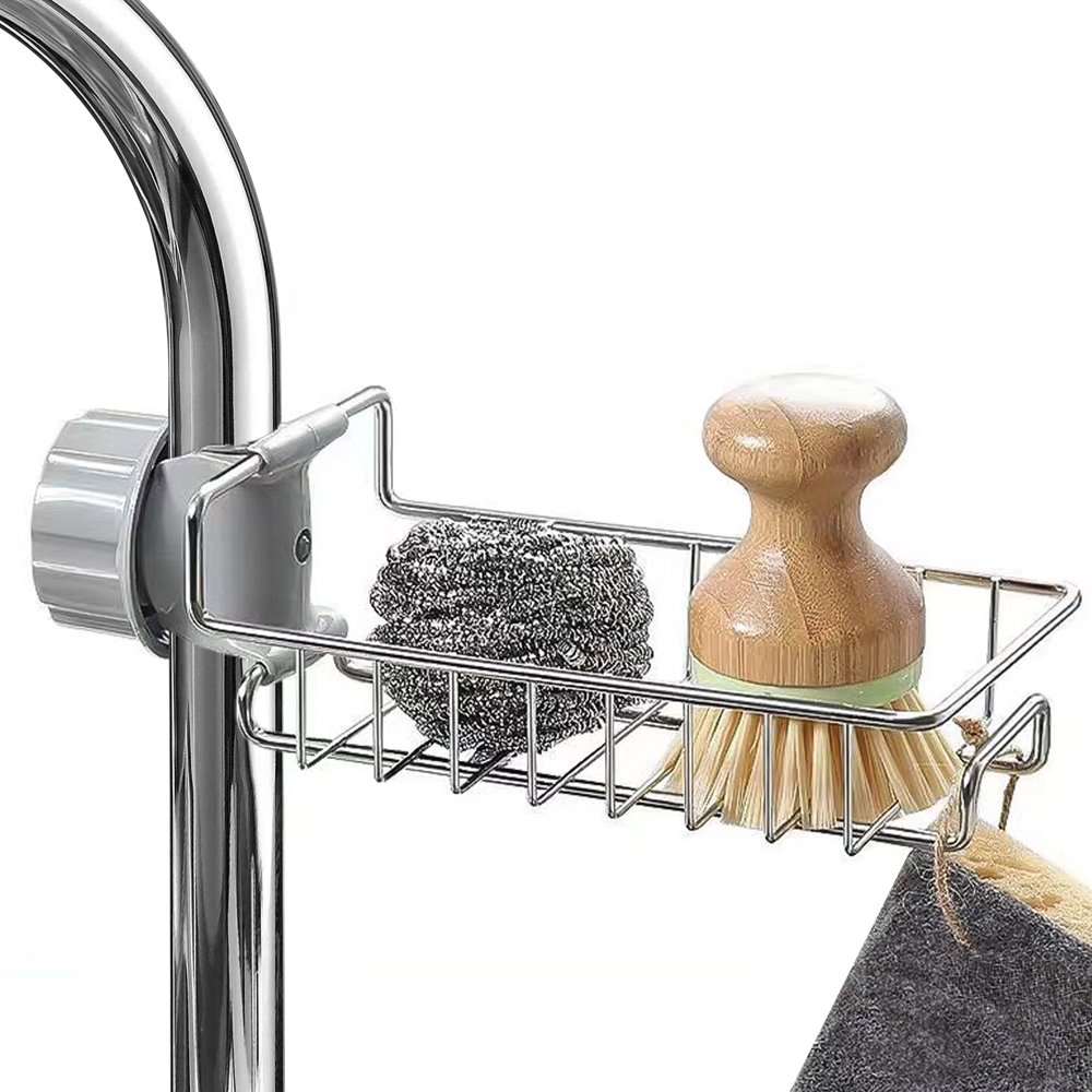 Kitchen Sponge Holder, Bigroof Stainless Steel Sink Holder Dish Brush