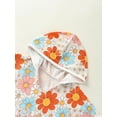 thumbnail image 4 of Toddler Baby Girl Hooded Beach Towels Infant Floral Swimsuit Cover up Summer Absorbent Quick Dry Beach Bath Poncho Towel Cloak, 4 of 7