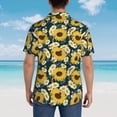 thumbnail image 6 of Fotbe Sunflowers Hawaiian Shirt for Men Unisex Summer Beach Casual Short Sleeve Cotton Linen Button Down Shirts-Large, 6 of 9