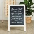 thumbnail image 2 of Weddingstar Framed Rectangular Chalkboard Easel Sign - White, 2 of 5