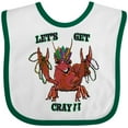 thumbnail image 3 of Inktastic Mardi Gras Let's Get Cray Crayfish with Beads Boys or Girls Baby Bib, 3 of 4