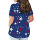 thumbnail image 4 of Fiudx Ofertas Del Día Top Informal de Gran Tamaño con Cuello Redondo para Mujer, Top de Manga Corta con Estampado de Independencia Degradado Sexy de Verano, Regular, 4 of 6