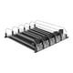 thumbnail image 2 of Organizador de bebidas para refrigerador, portabotellas automático con hélice y resorte duradero. 5 filas negro, 2 of 8