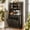 Black, variant on AHB 26 Gallon Tilt Out Trash Cabinet with Pantry Storage, Freestanding Kitchen Storage Organizer with Shelves, 39"L x 13.35"W x 72"H, Black