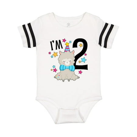 

Inktastic I m Two- cute llama second birthday Gift Baby Boy or Baby Girl Bodysuit
