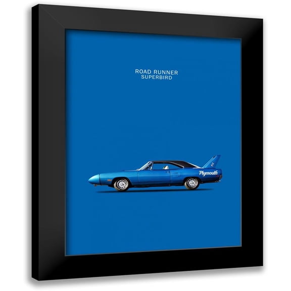 Rogan, Mark 12x14 Black Modern Framed Museum Art Print Titled - Road-Runner Superbird 1970
