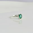 thumbnail image 3 of Solitaire Green Emerald Engagement Ring 925, Sterling Silver, 3 of 5