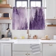thumbnail image 2 of Purple Mountain Kitchen Curtains Window Panels, Misty Forest Nature Woodland Pine Tree Landscape Insulated Window Treatment Curtain, Grommet Curtains for Bedroom/Living Room, 2 Piece 52"Wx45"L, 2 of 8