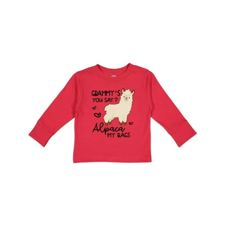 

Inktastic Grammy s You Say Alpaca My Bags Gift Toddler Boy or Toddler Girl Long Sleeve T-Shirt