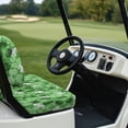 thumbnail image 6 of Pzuqiu Clover Green Pattern Golf Cart Seat Covers Kit Comfortable, for Outdoor, Golf Cart Backrest Cover, Compatible with Club Car Yamaha Seats, 6 of 10
