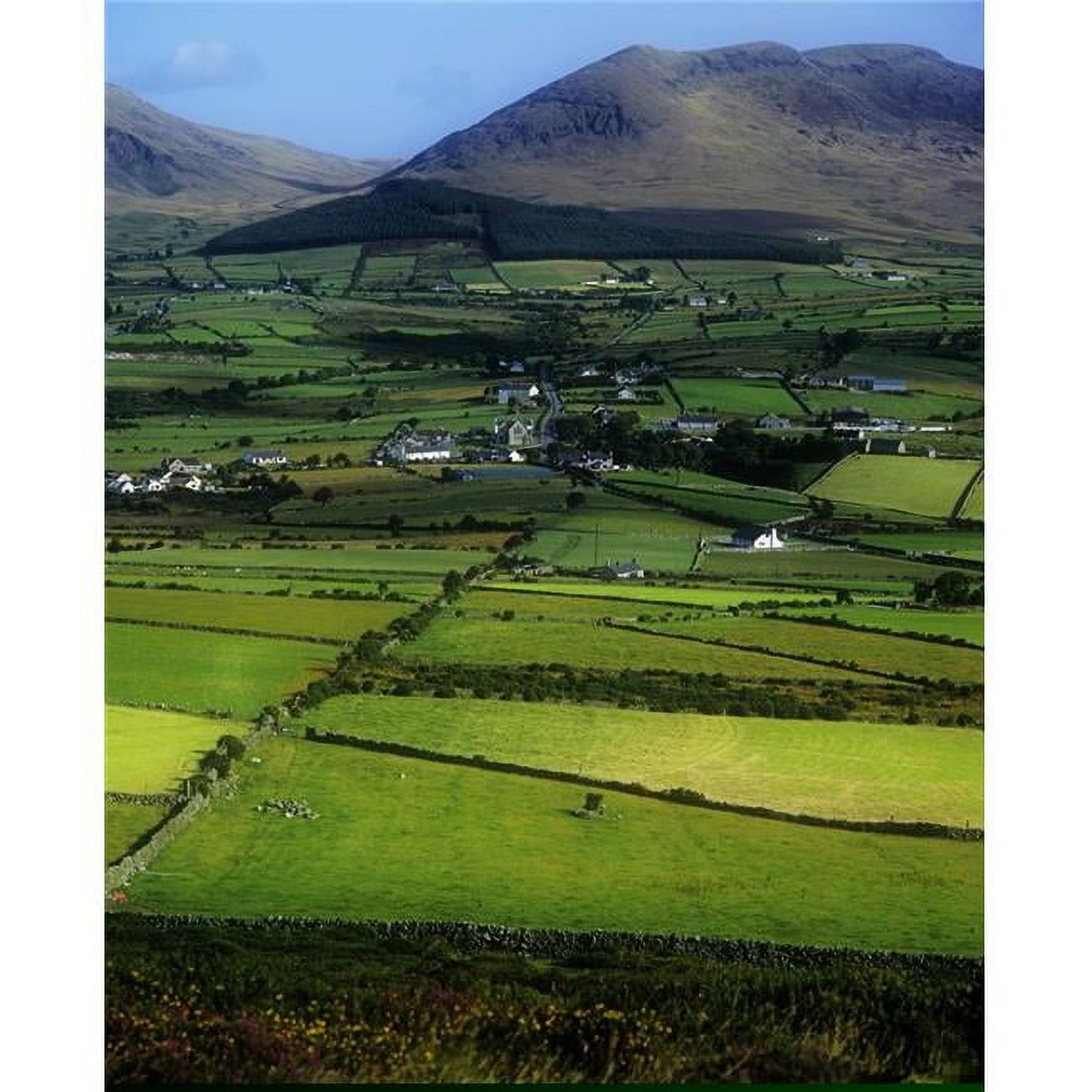 High Angle View of Buildings in a Village Mourne Mountains County Down Northern Ireland Poster Print by The Irish Image Collection - 12 x 15
