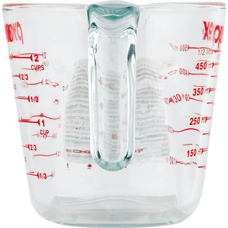  Pyrex Prepware 2-Cup Measuring Cup, Red Graphics, Clear: Home &  Kitchen