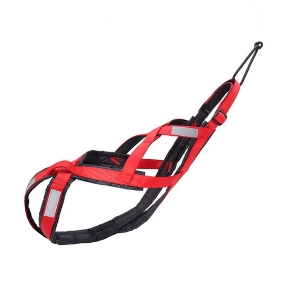 Ergonomic Dog Sledge Harness for Large Breeds Reflective Pet Sledding Skijoring Harness High Strength Chest Strap