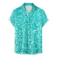 thumbnail image 5 of Rggeeun Men's Shirts Male Carnival Fashion Sequins Short Sleeve Lapel Button Down Shirt Top Classic, 5 of 5