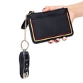 thumbnail image 6 of MFFOR Leather Coin Purse Slim Travel Change Wallet with Keychain, Black, 6 of 9