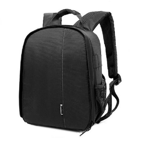Movsou Camera Bag Nylon Camera Backpack Waterproof 13" X 11" X 5" for DSLR Cameras , Lens and Accessories Black Grey