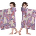 thumbnail image 4 of Goldendoodle Dog and Flower Floral Hooded Bath Towel，60"x35" for Ages 3 To 12 Kids, Quick Dry Lightweight Soft Microfiber Hood Beach Towel Cover Up for Kids, 4 of 7