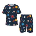 thumbnail image 1 of Balery Space Cartoon Conjunto de Pijama Infantil de Manga Corta con Estampado – Ropa de Dormir de Algodón Suave-Small, 1 of 6