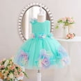 thumbnail image 5 of HAYIMI Girls Outfit Sets Elegant Girls Floral Trock A-Line Dress Layered Style Party Dress For Weddings And Ceremonies O-Neck Birthday Kids Clothes Sets, 5 of 8