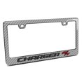 thumbnail image 1 of iPick Image for Dodge Charger R/T in 3D Silver Real 3K Carbon Fiber Finish ABS Plastic License Plate Frame, Official Licensed, 1 of 6