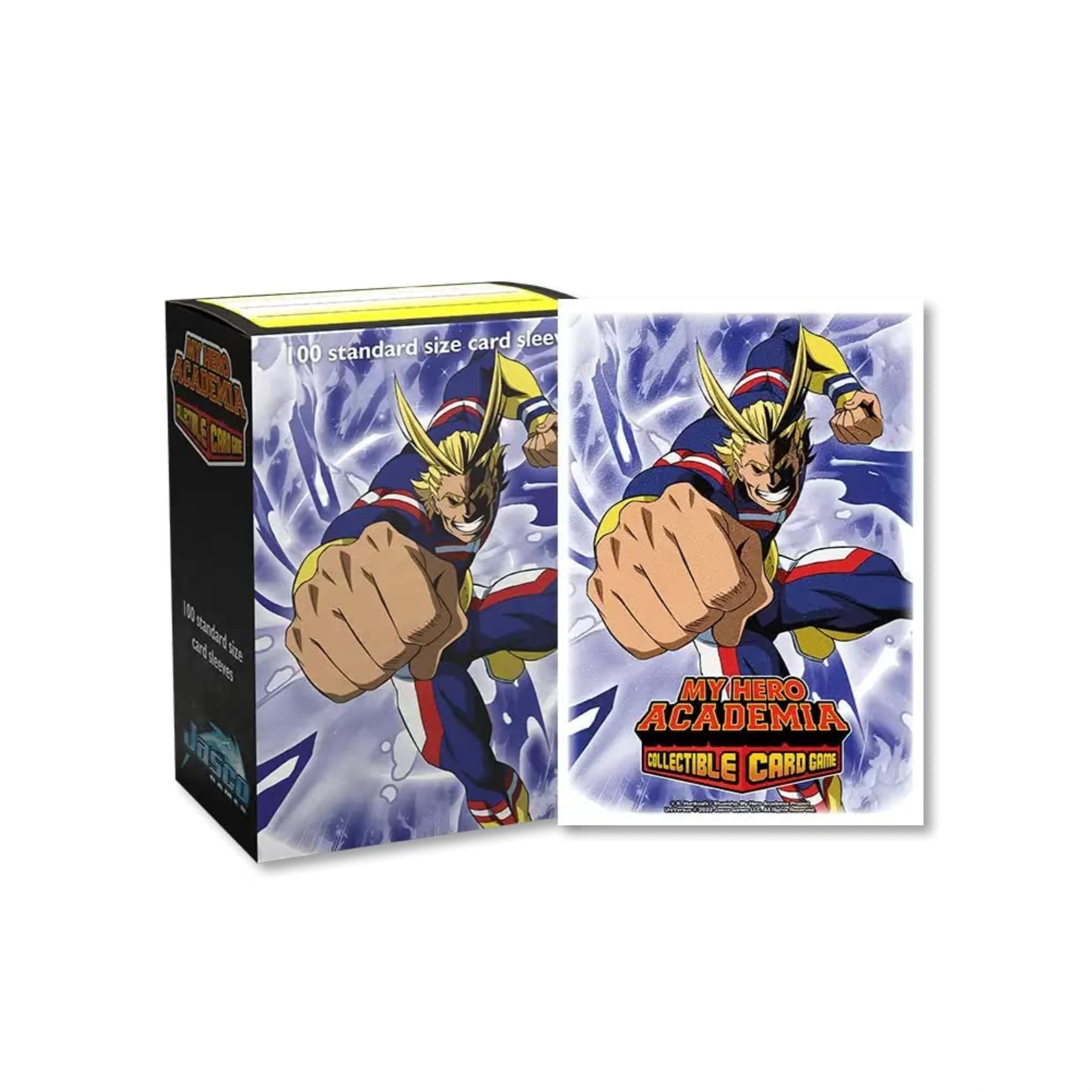 Arcane Tinmen Dragon Shield Sleeves - Matte Art: My Hero Academia: All Might Punch 100 CT - MTG Card Sleeves - Compatible with Pokemon, MHA CCG & Magic The Gathering Cards (AT-16035)