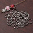 thumbnail image 4 of Marco redondo antiguo para fabricación de joyas, 10/100 piezas, cuentas envueltas, anillos de conexión, Espaciadores, tapa de cuentas de agujero pasan, 4 of 5