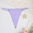 thumbnail image 2 of Xijirk Panties for Women,Seamless G String Panties Breathable Comfort Underwear Lingerie for Everyday Casual Wear,Womens Underwear,Light Purple,M, 2 of 3
