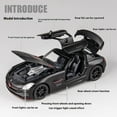 thumbnail image 4 of Diecast 1:32 Mercedes Benz SLS AMG Alloy Super Sports Car Model Simulation Sound And Light Toy Holiday Gift For Friends Collect AG13 Red Box, 4 of 6