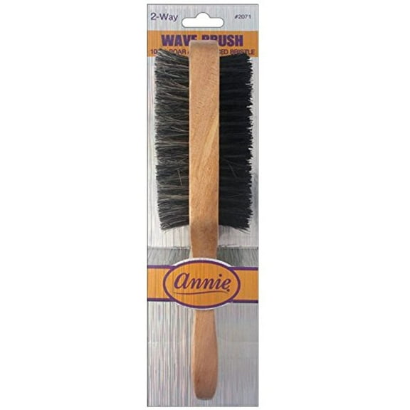 Annie- 2 Way Wooden Wave Brush #2071 - 100% Boar - Sturdy and Thick for Any Hair