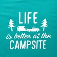 thumbnail image 3 of Camco Life is Better at The Campsite Heather Teal Blue T-Shirt Soft Cotton Blend, Comfortable Material, Great for a Gym Shirt - XXL (53221), 3 of 6