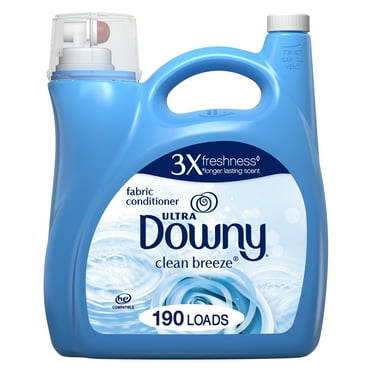 Downy Clean Breeze Liquid Fabric Conditioner (Fabric Softener), 164 fl oz, 190 Loads