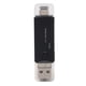 thumbnail image 1 of Nuevo lector de tarjetas Micro USB multifuncional 3 en 1 tipo C transmisión de alta velocidad (negro), 1 of 8