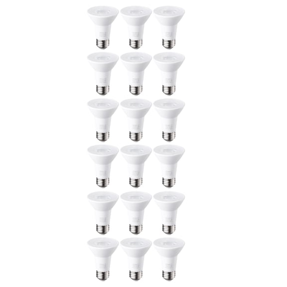 18 Pack PAR20 Dimmable LED Bulb, CRI 90 , 6.5W (50W Equivalent), 500 Lumens, 3000K Warm White, E26 Medium Base