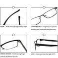 thumbnail image 4 of WEISIPU Mens Reading Glasses Designer Business Metal Readers +1.0 1.5 2.0 2.5 3.0 3.5 4, 4 of 5