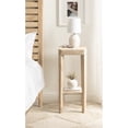thumbnail image 2 of Kate and Laurel Talcott Modern Square Wood Drink Table, 12 x 12 x 28, Light Natural, Transitional Decorative Two-Tier Pedestal Table for Use as Plant Stand Indoors or Living Room Decor Accent, 2 of 9