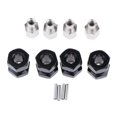 thumbnail image 1 of Hexagonal de Rueda de 12mm 15/20/25mm Adaptador de Extensión Más Combinador para Wraith CC01 AXIAL SCX10 :10 Coche Negro -15mm Hugo  Hub Adaptador extendido hexagonal, 1 of 10