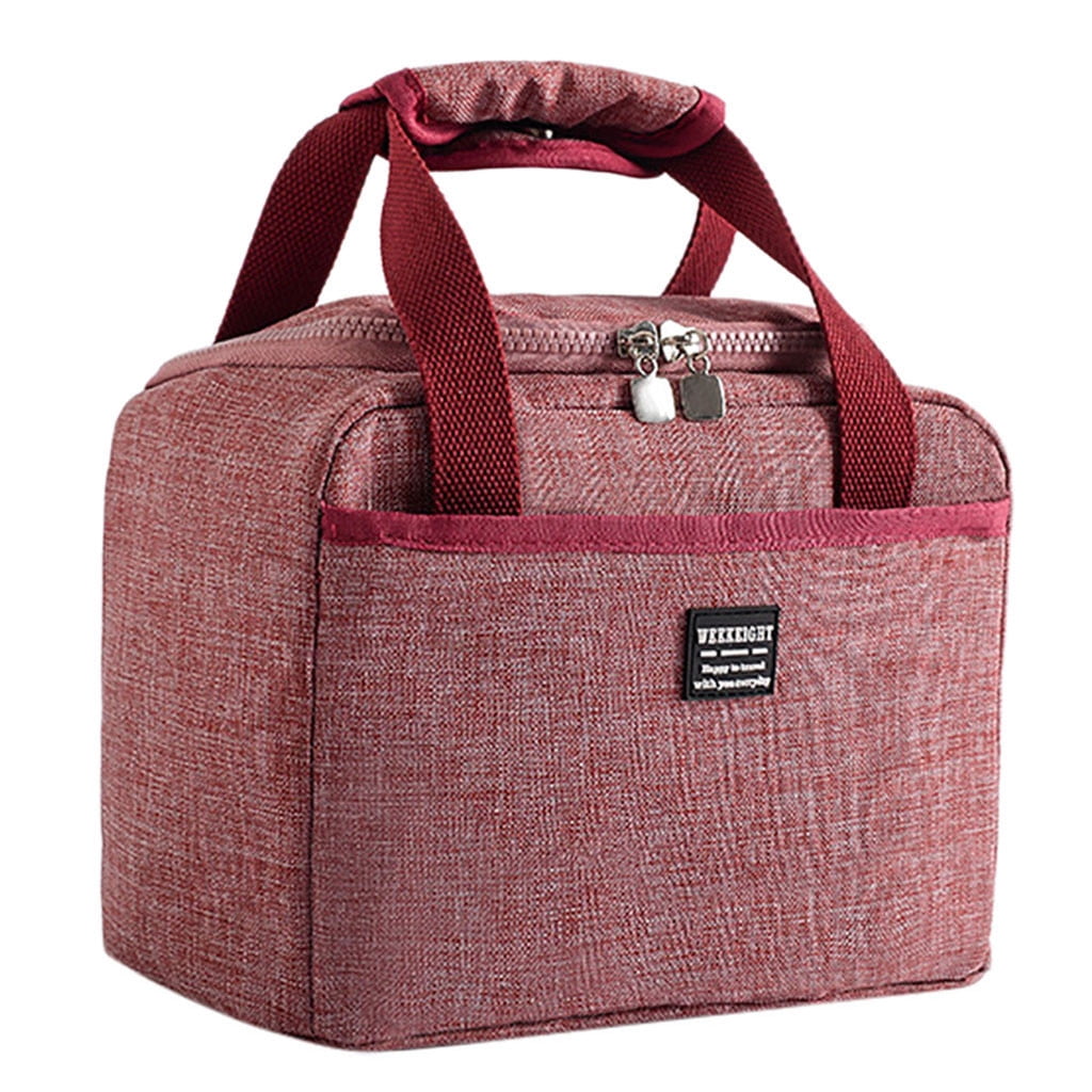 Sac à Lunch Isotherme Pliable – Boîte à Bento Feuille – Pique-nique, Rangement Alimentaire Multicolore