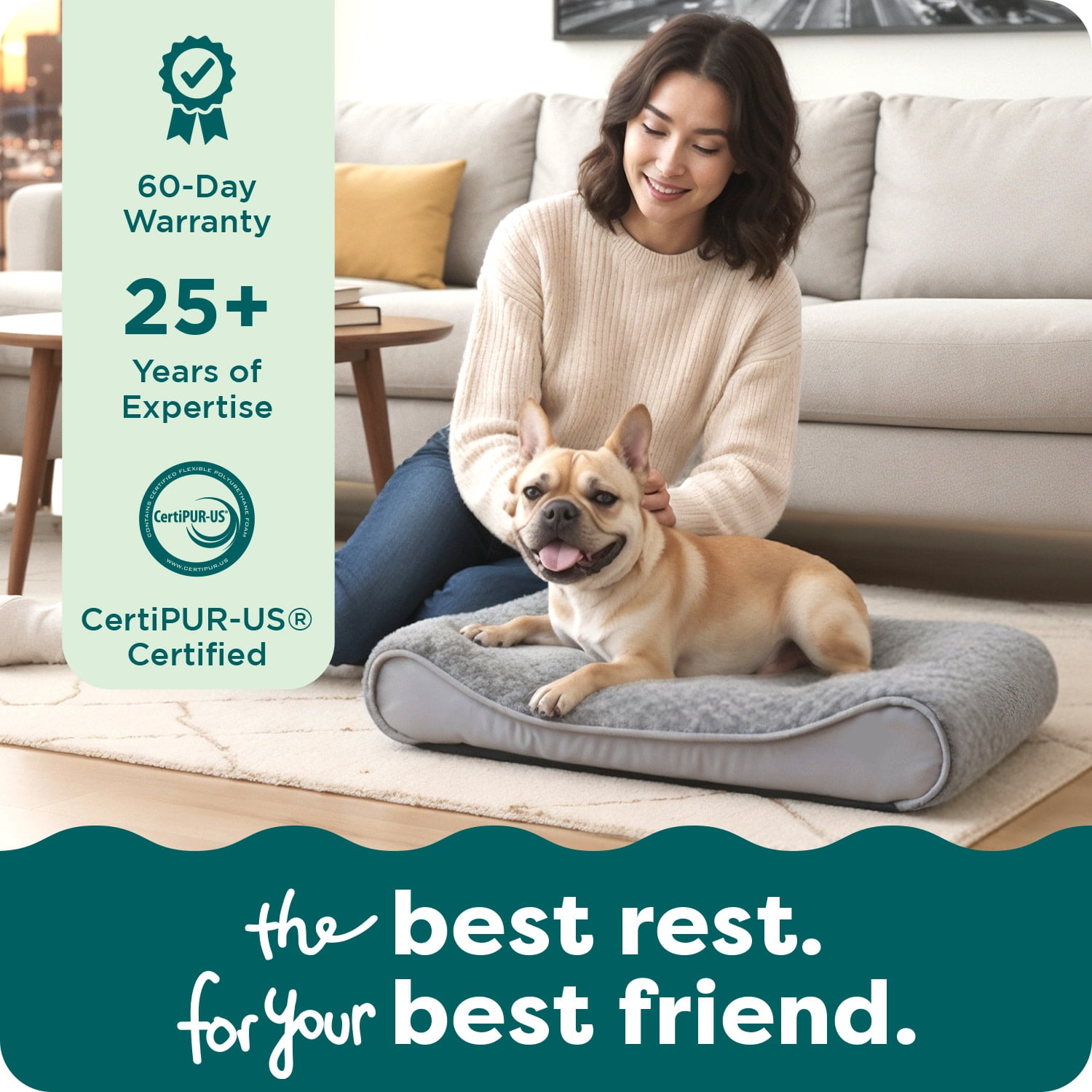 Medium Ultra Plush Luxe Lounger Orthopedic Dog Bed